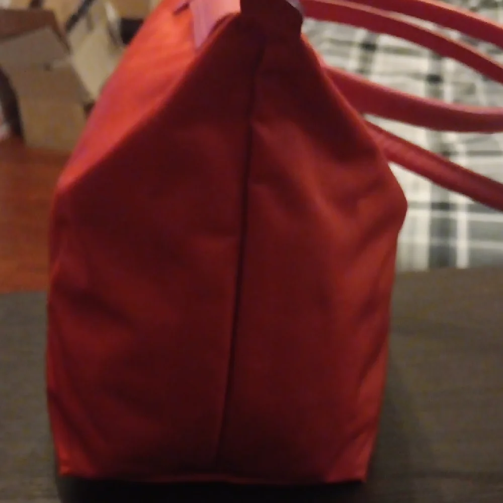 Longchamp Le Pliage Red Tote Bag EUC - Picture 5 of 14